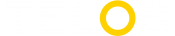 Telos logo white yellow